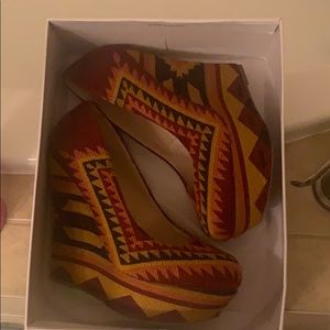 Multi colored wedges never worn.